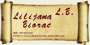 Lilijana Biorac vizit kartica